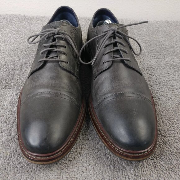 Cole Haan Colton Mens Size 11 Shoes Oxford Brogue Wingtip C25400 Gray Leather - Picture 5 of 10